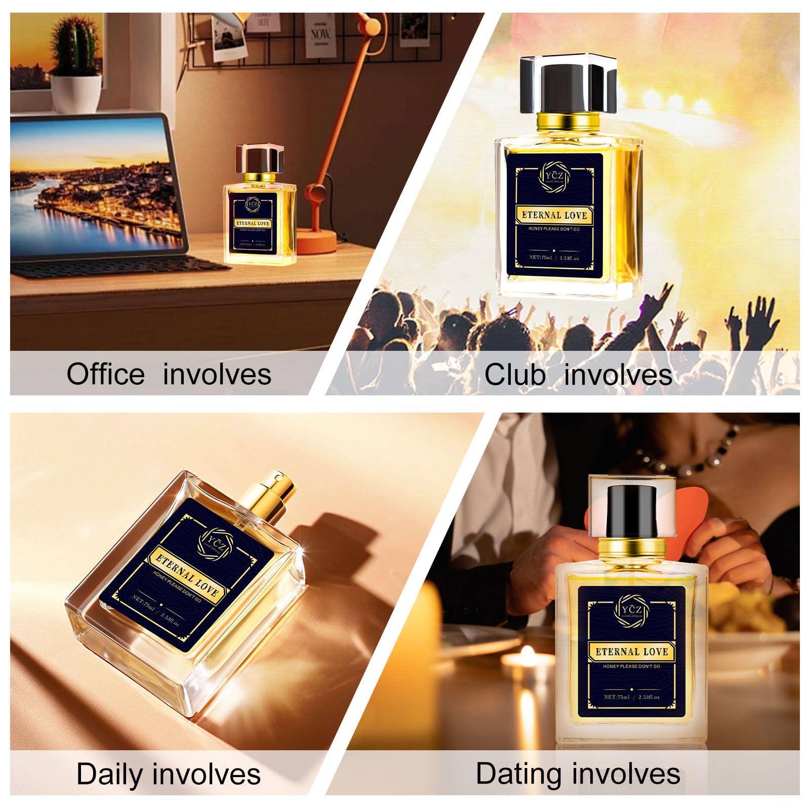 Ycz Charm Unfolds Marine Perfume for Men, 1.7 oz. Long Lasting Eau De Parfum Cologne For Men, Oriental Woody Fragrance - Ideal Special Occasions, Making it the Ideal gentlemen’s Gift