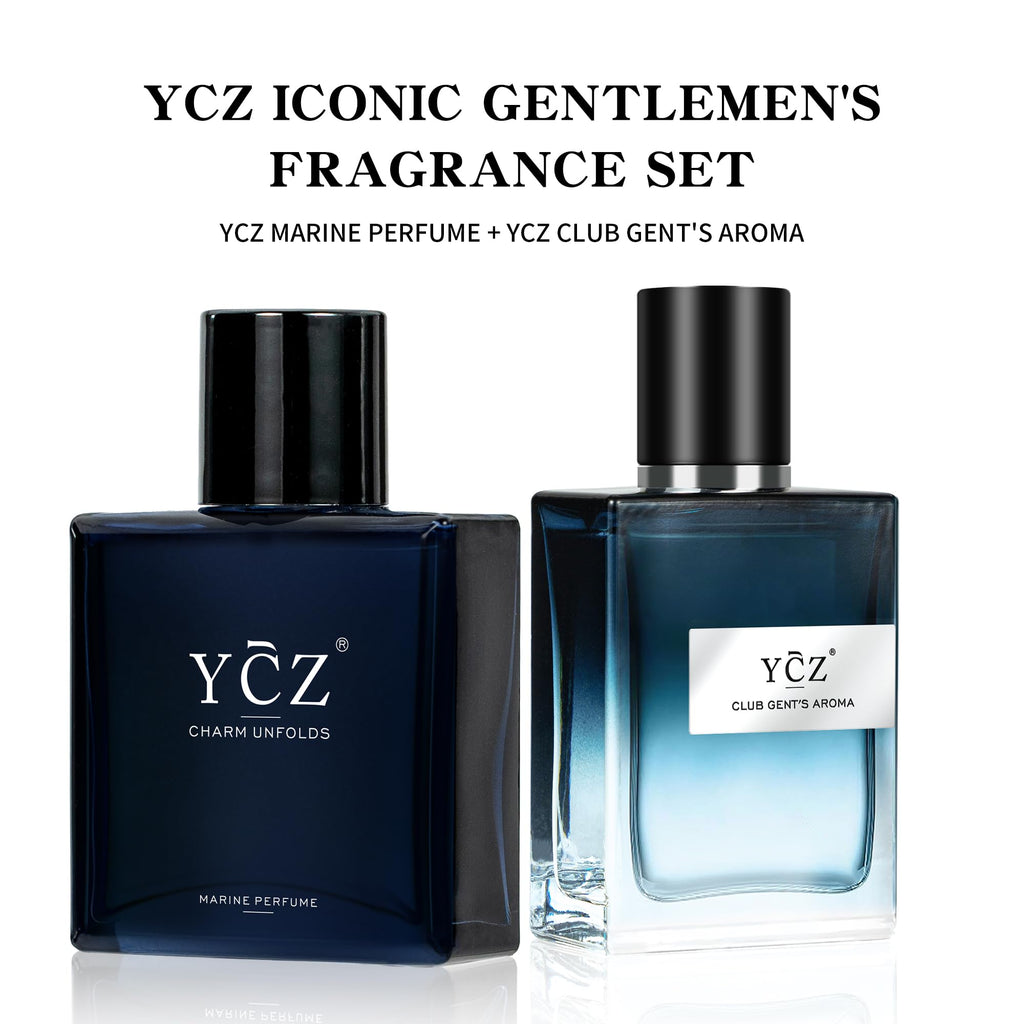 Ycz Charm Unfolds Marine Perfume for Men, 1.7 oz. Long Lasting Eau De Parfum Cologne For Men, Oriental Woody Fragrance - Ideal Special Occasions, Making it the Ideal gentlemen’s Gift
