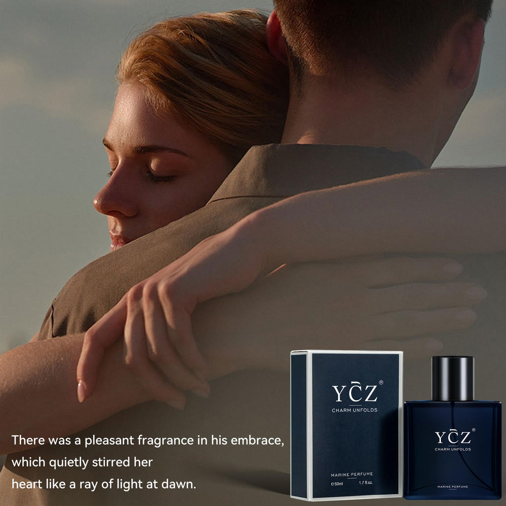 Ycz Charm Unfolds Marine Perfume for Men, 1.7 oz. Long Lasting Eau De Parfum Cologne For Men, Oriental Woody Fragrance - Ideal Special Occasions, Making it the Ideal gentlemen’s Gift