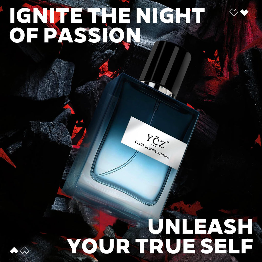 Ycz Charm Unfolds Marine Perfume for Men, 1.7 oz. Long Lasting Eau De Parfum Cologne For Men, Oriental Woody Fragrance - Ideal Special Occasions, Making it the Ideal gentlemen’s Gift