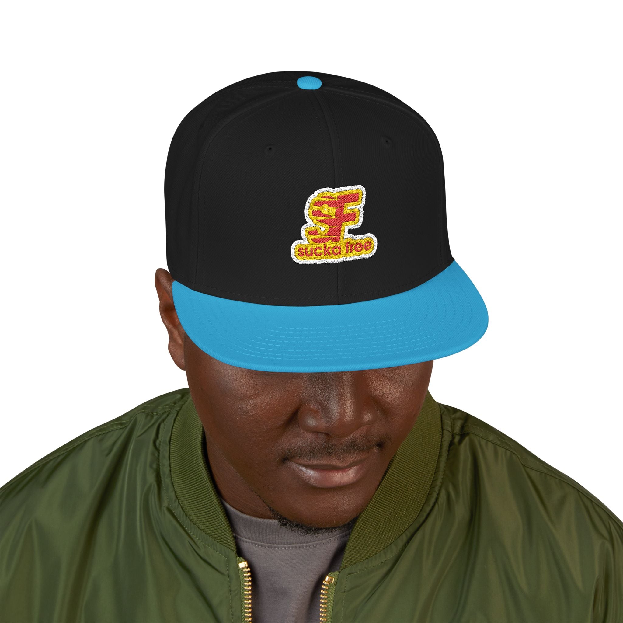 Embroidered Floral Letter 'E' Snapback Hat — Floral Initial Cap