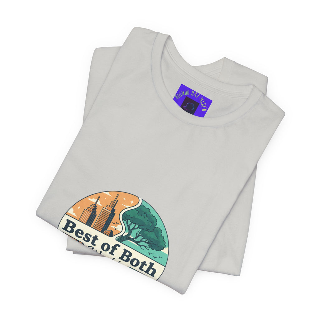 Best of Both Worlds Graphic Tee — Adventure & Ocean Vintage Circle Design