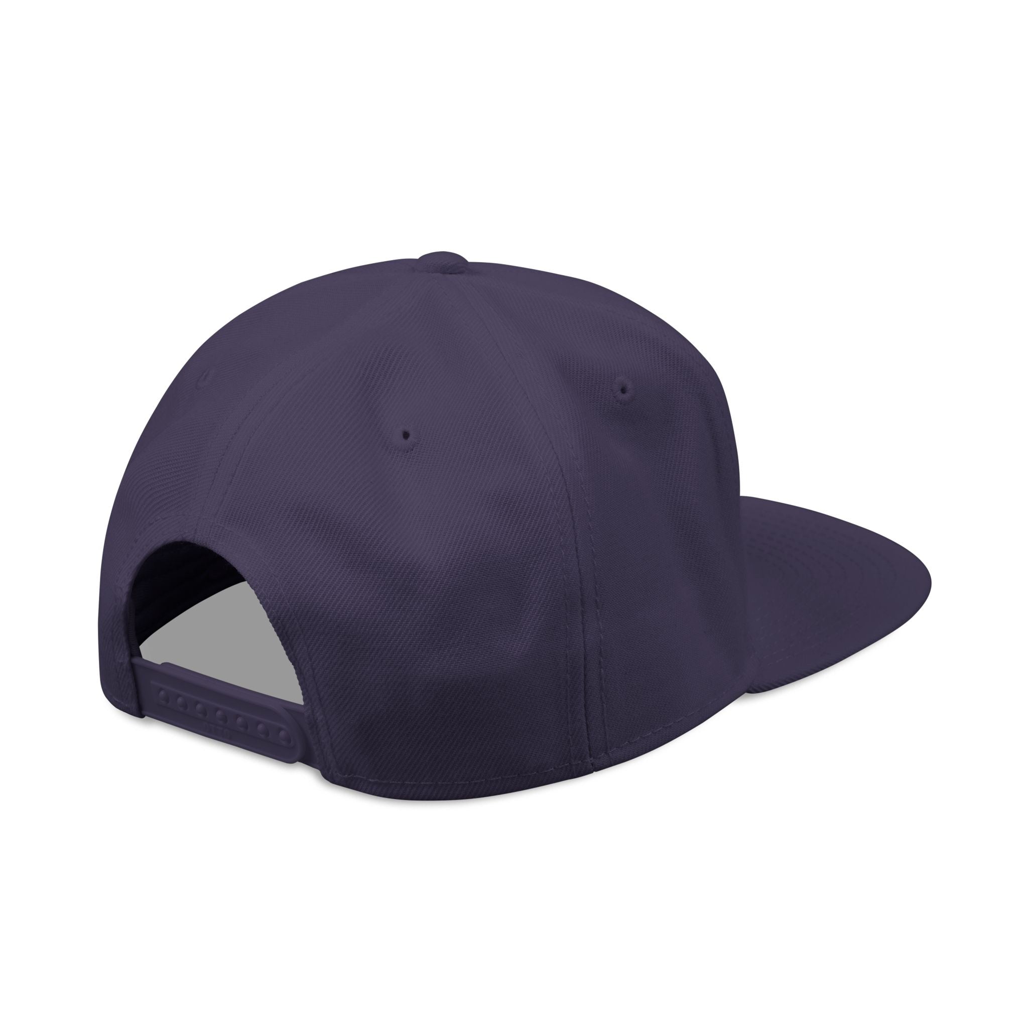 Snapback Hat — Yellow Box Script Embroidery
