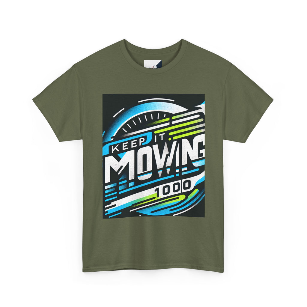 Keep It Moving Unisex Heavy Cotton Tee | Motivational Graphic Shirt for Fitness Lovers, Casual Wear, Gift Idea, Workout Apparel, Team Spirit
