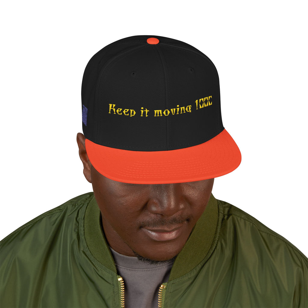 Embroidered Snapback Hat for Trendsetters, Casual Style, Streetwear, Hip Hop Fashion, Gift for Him/Her, Outdoor Adventures