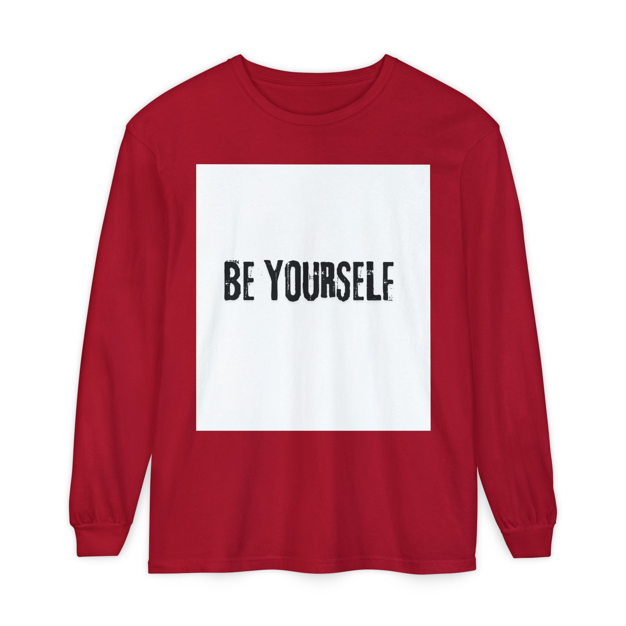 Unisex Long Sleeve Tee - "Be Yourself" - Inspirational Shirt, Gift for Friends, Casual Wear, Motivational Apparel, Everyday Style