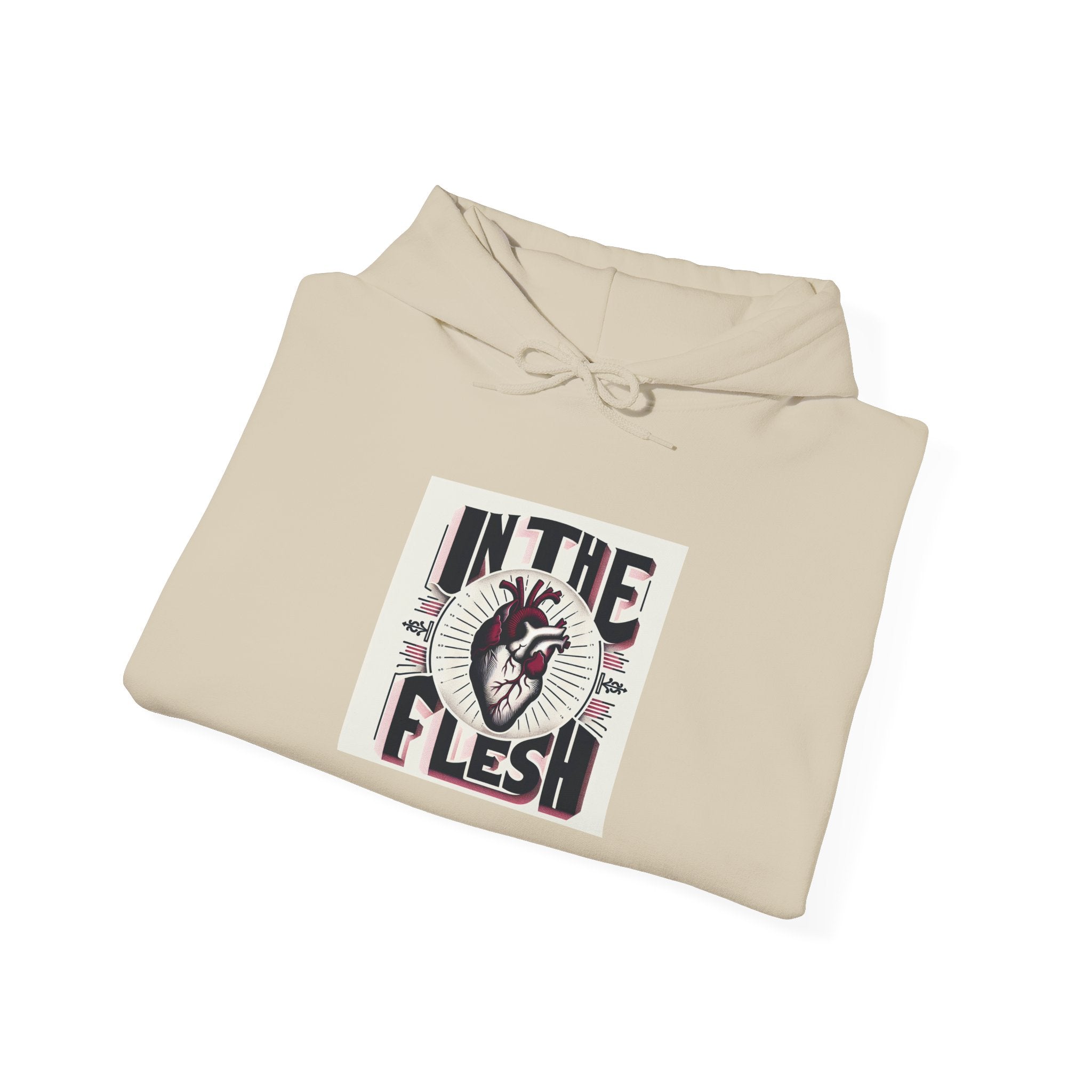 In The Flesh Hoodie — Anatomical Heart Graphic Pullover