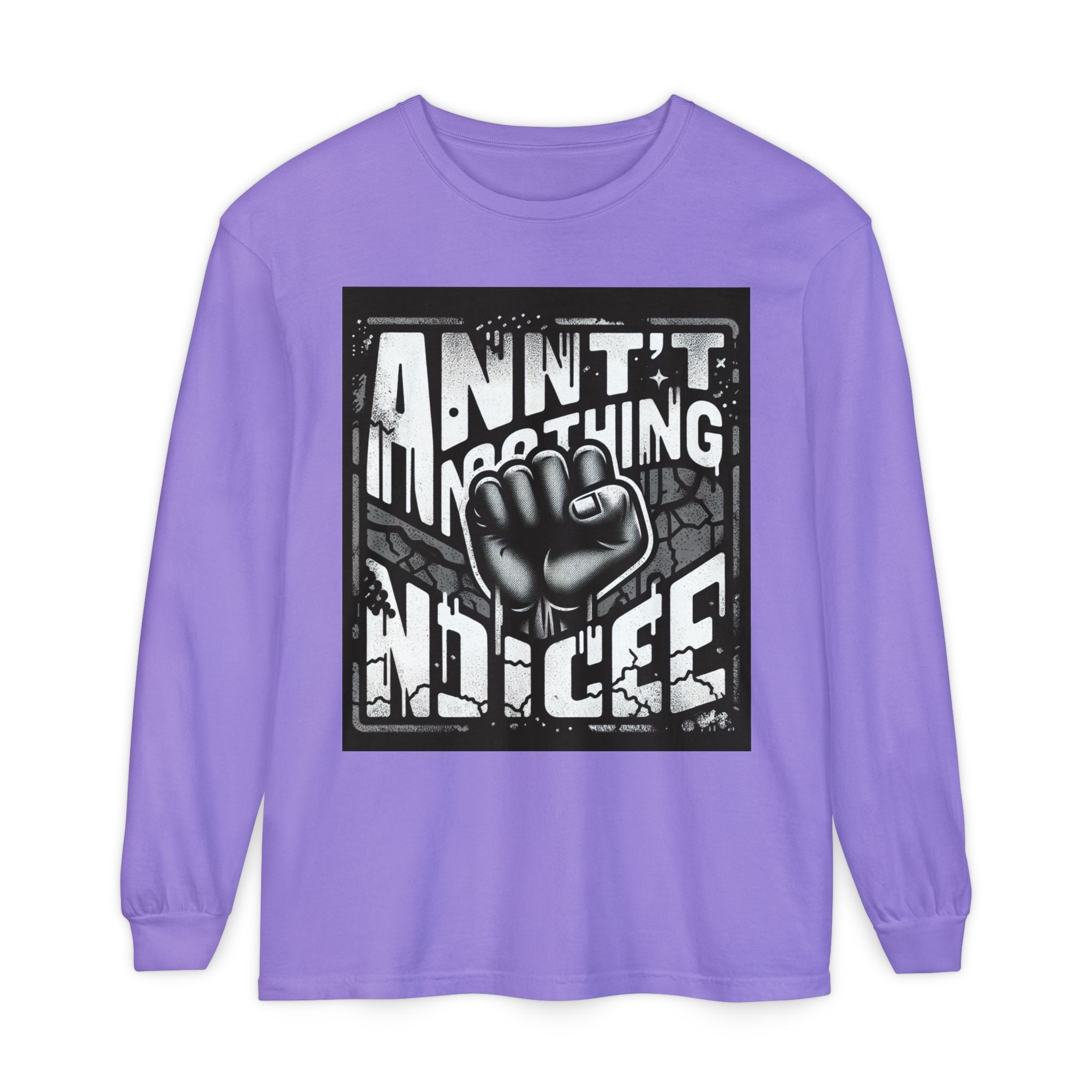 Bold Statement Long Sleeve T-Shirt – Casual Wear, Streetwear Style, Gift for Friends, Graphic Tee, Unisex Fashion