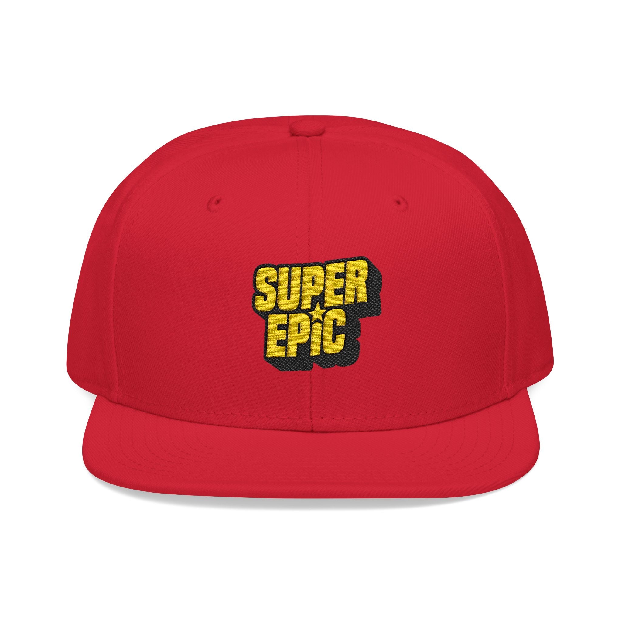 Snapback Hat — Yellow Pixelated 'SUPER OG' Embroidered Streetwear Cap