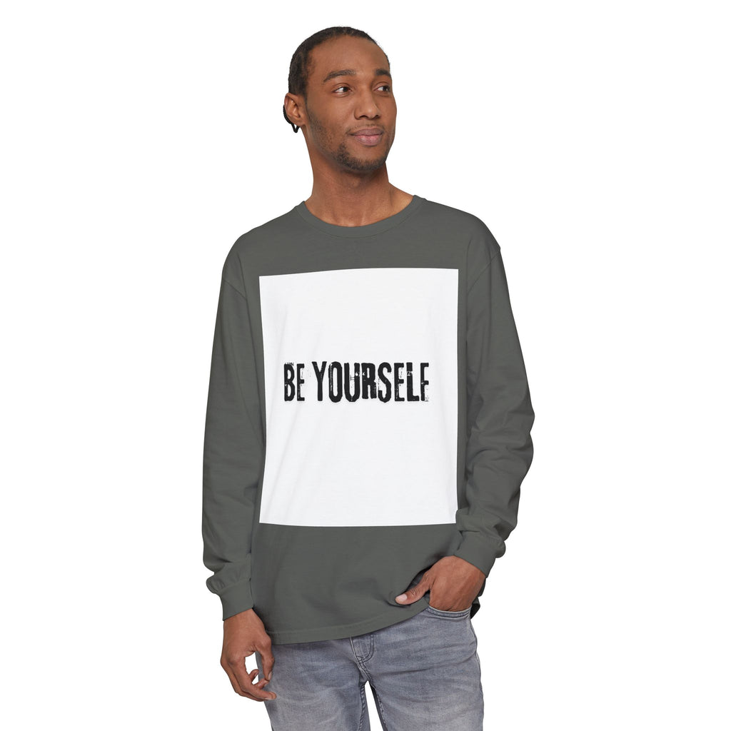 Unisex Long Sleeve Tee - "Be Yourself" - Inspirational Shirt, Gift for Friends, Casual Wear, Motivational Apparel, Everyday Style