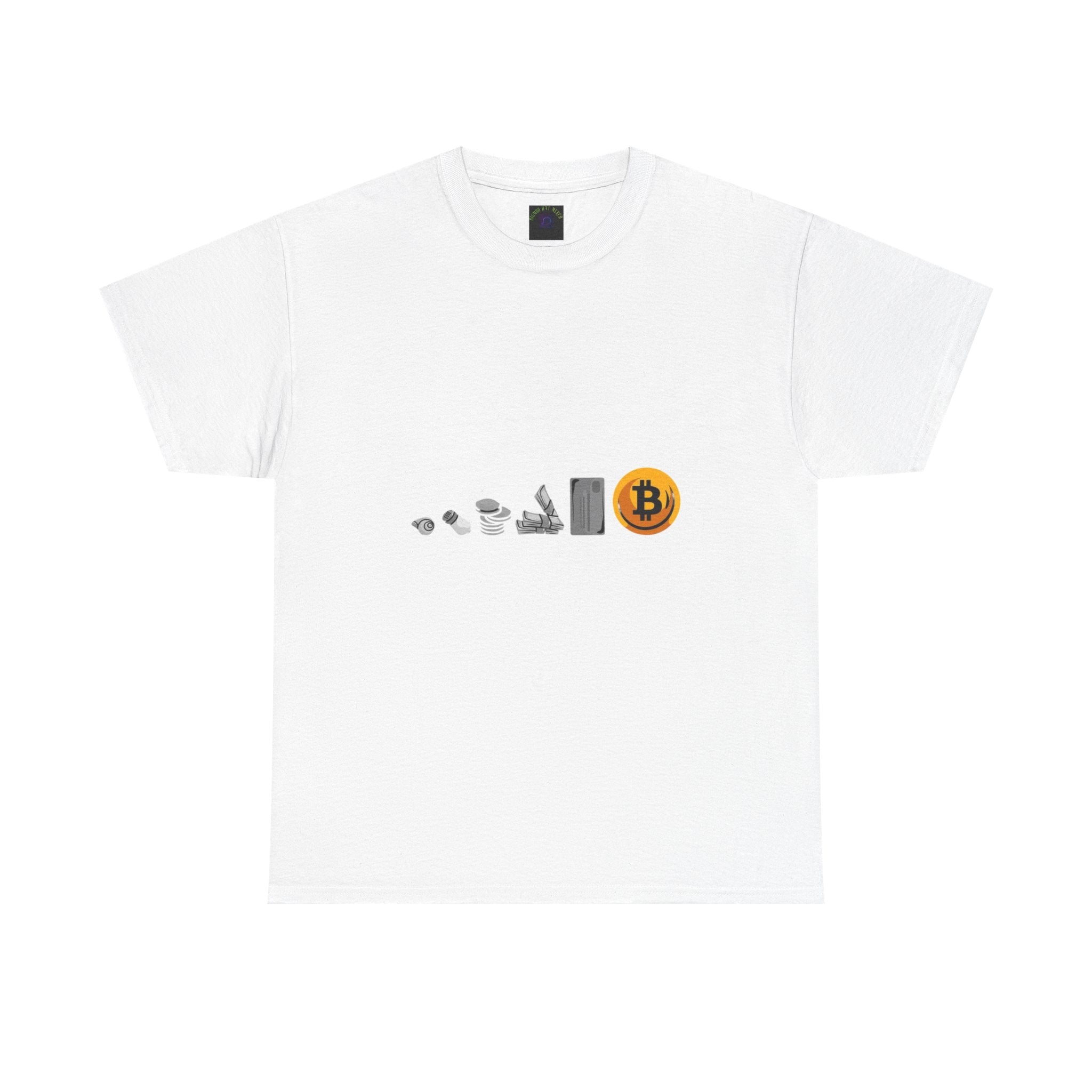 Bitcoin Evolution Tee — Cryptocurrency Mining Progress Graphic T‑Shirt