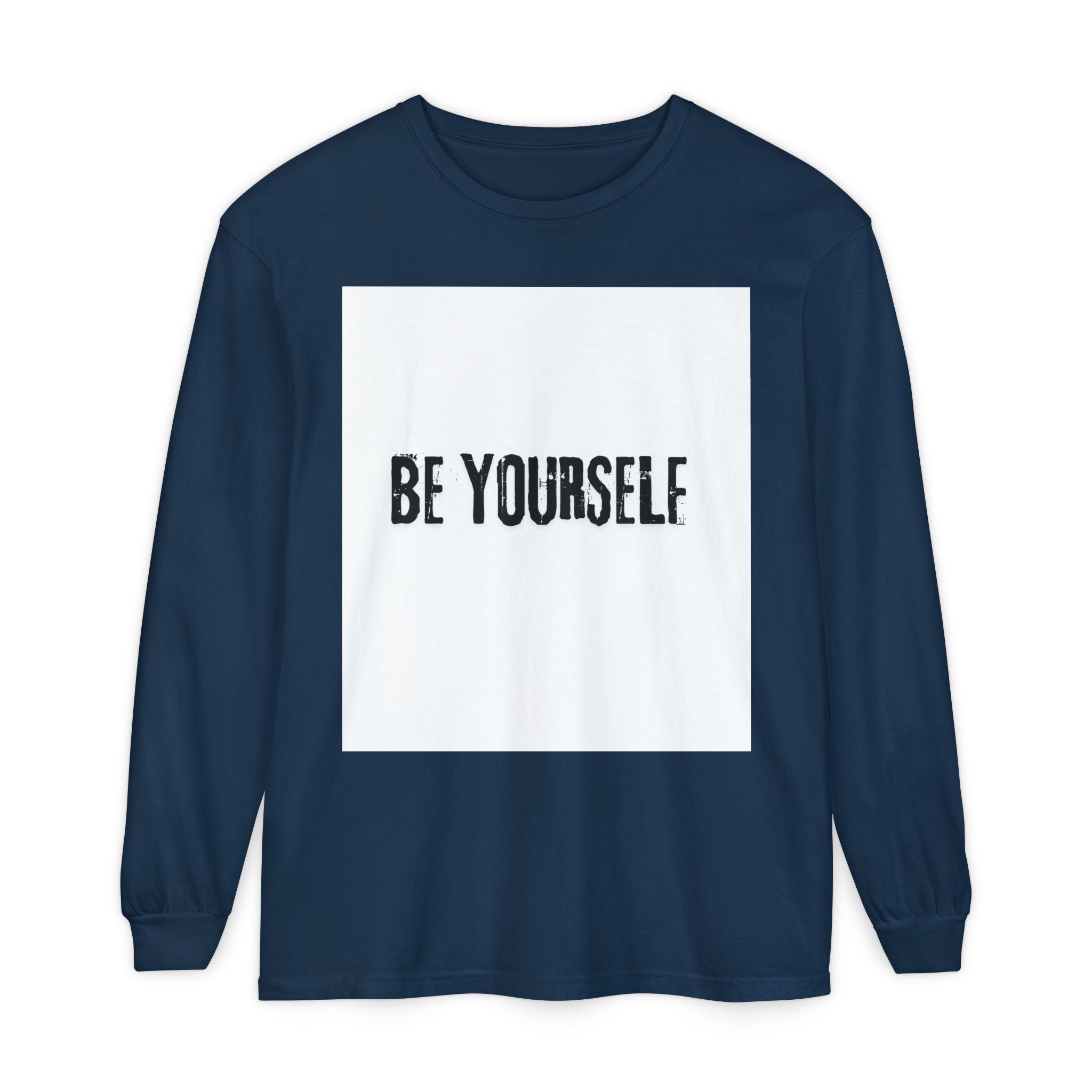 Unisex Long Sleeve Tee - "Be Yourself" - Inspirational Shirt, Gift for Friends, Casual Wear, Motivational Apparel, Everyday Style