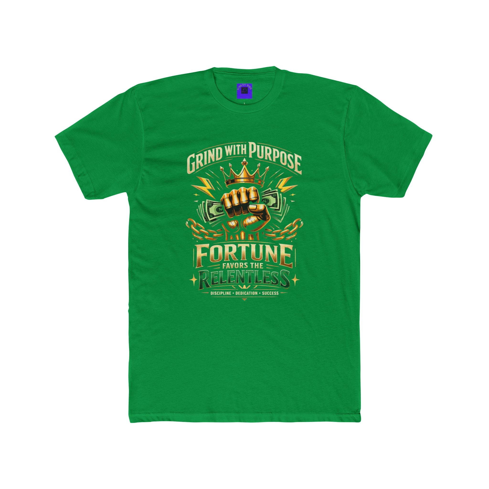 Relentless Fortune Crew Tee — Crowned Fist Money Graphic T-Shirt
