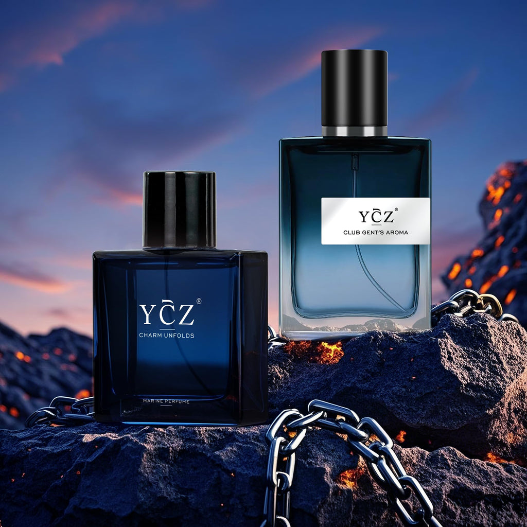 Ycz Charm Unfolds Marine Perfume for Men, 1.7 oz. Long Lasting Eau De Parfum Cologne For Men, Oriental Woody Fragrance - Ideal Special Occasions, Making it the Ideal gentlemen’s Gift