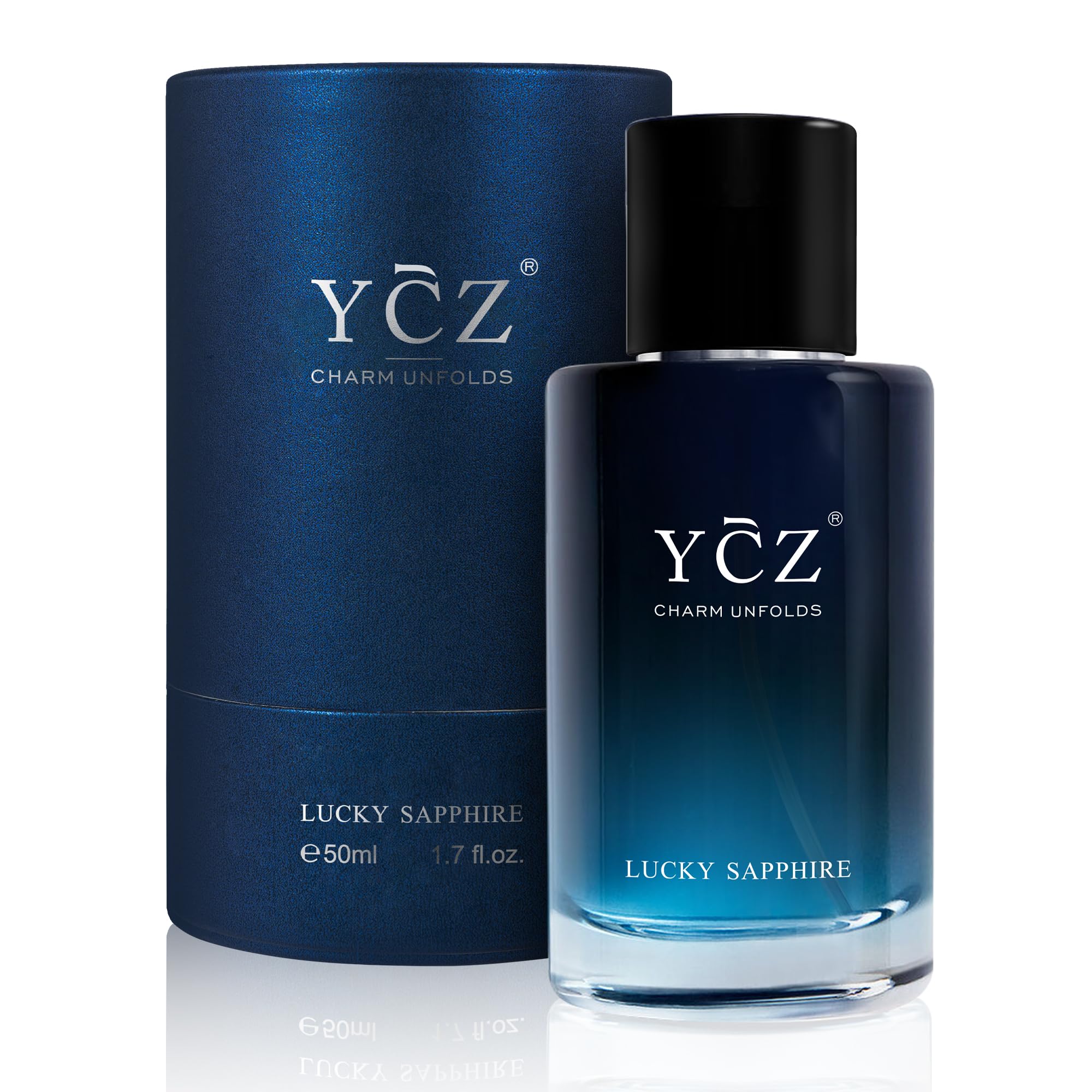 Ycz Charm Unfolds Marine Perfume for Men, 1.7 oz. Long Lasting Eau De Parfum Cologne For Men, Oriental Woody Fragrance - Ideal Special Occasions, Making it the Ideal gentlemen’s Gift