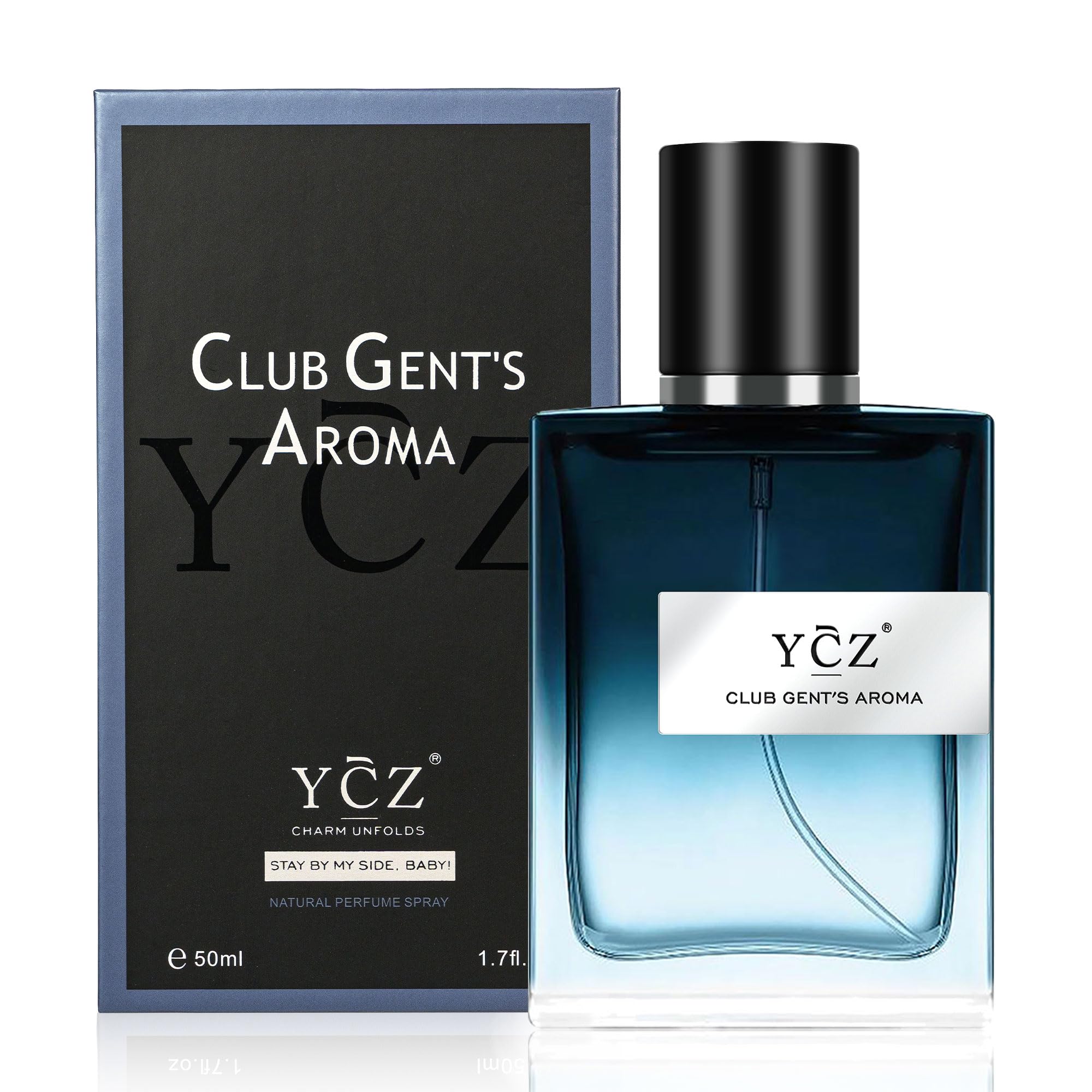 Ycz Charm Unfolds Marine Perfume for Men, 1.7 oz. Long Lasting Eau De Parfum Cologne For Men, Oriental Woody Fragrance - Ideal Special Occasions, Making it the Ideal gentlemen’s Gift