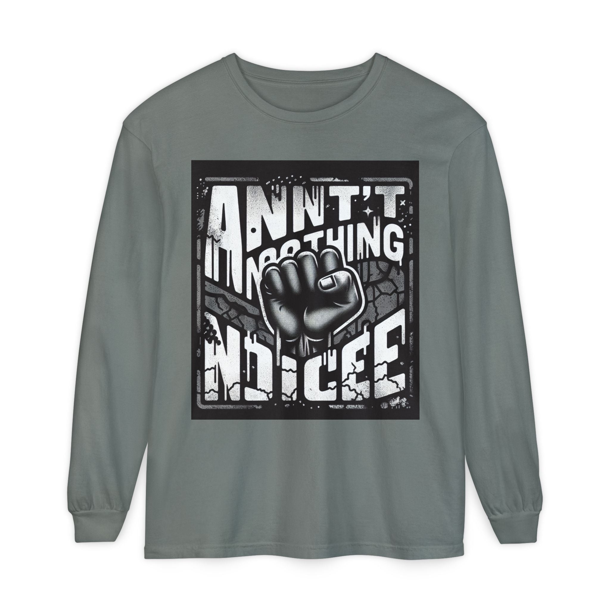 Bold Statement Long Sleeve T-Shirt – Casual Wear, Streetwear Style, Gift for Friends, Graphic Tee, Unisex Fashion