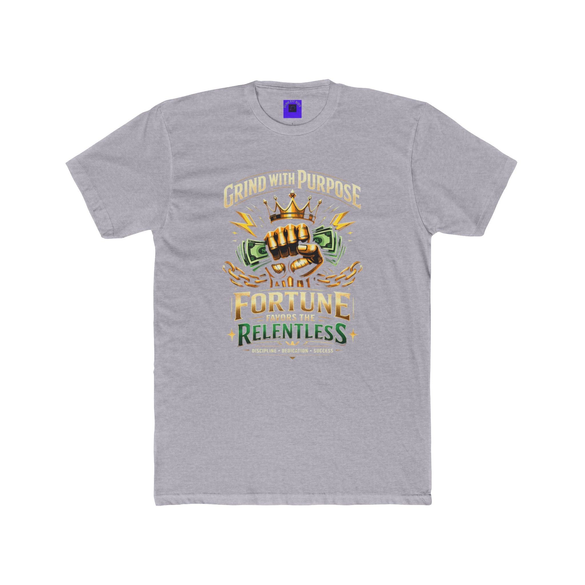 Relentless Fortune Crew Tee — Crowned Fist Money Graphic T-Shirt