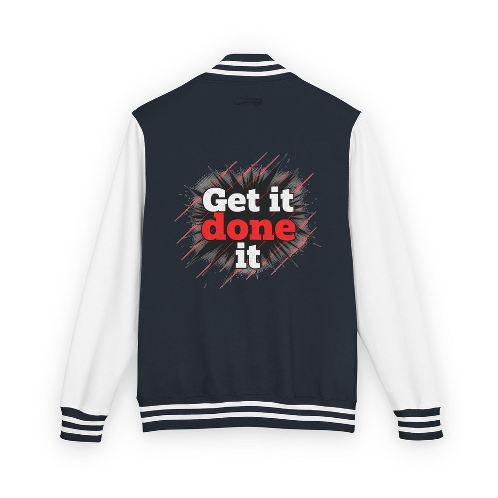 Get It Done Letterman Jacket — Motivational Varsity Bomber