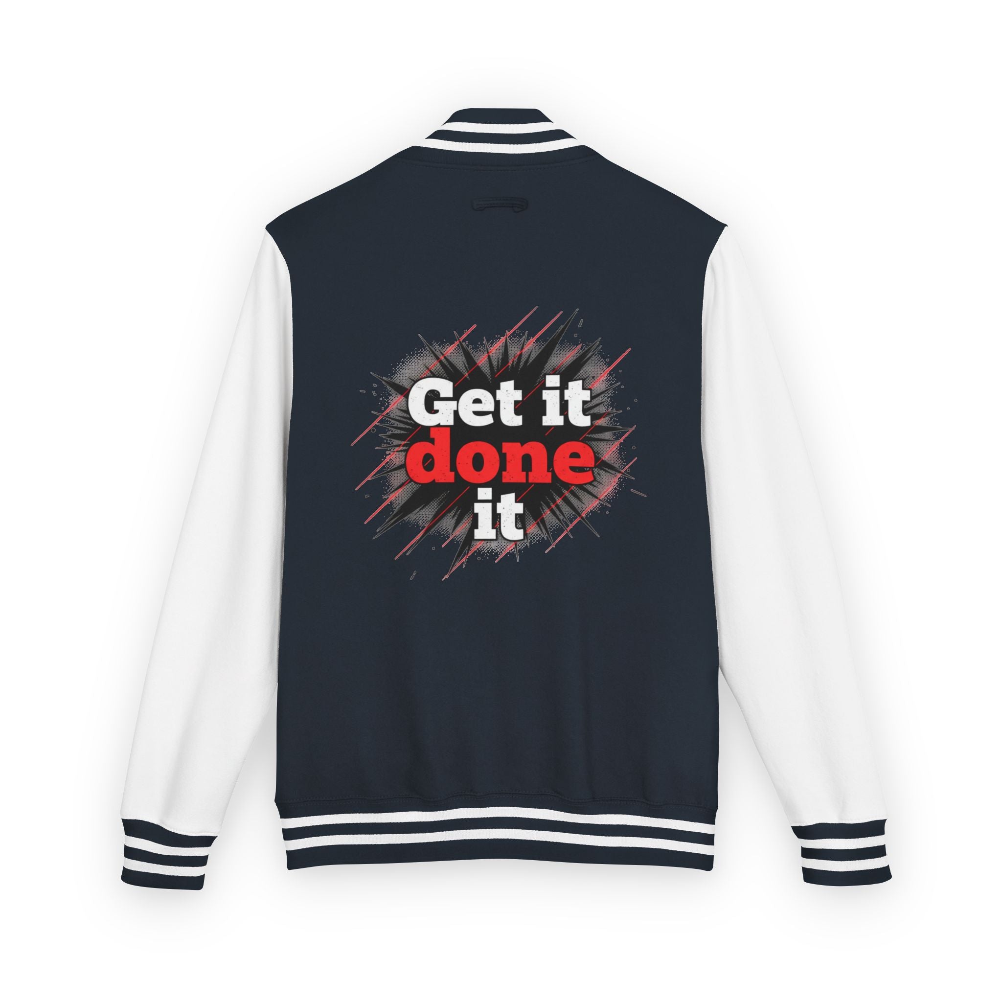 Get It Done Letterman Jacket — Motivational Varsity Bomber