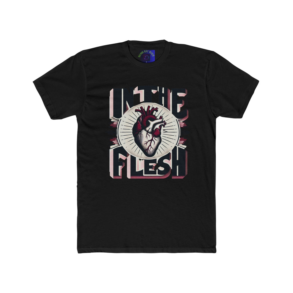 Graphic Heart Print Unisex Cotton Crew Tee - Casual Wear, Heart Theme, Gift for Him, Gift for Her, Music Lovers, Unique Style