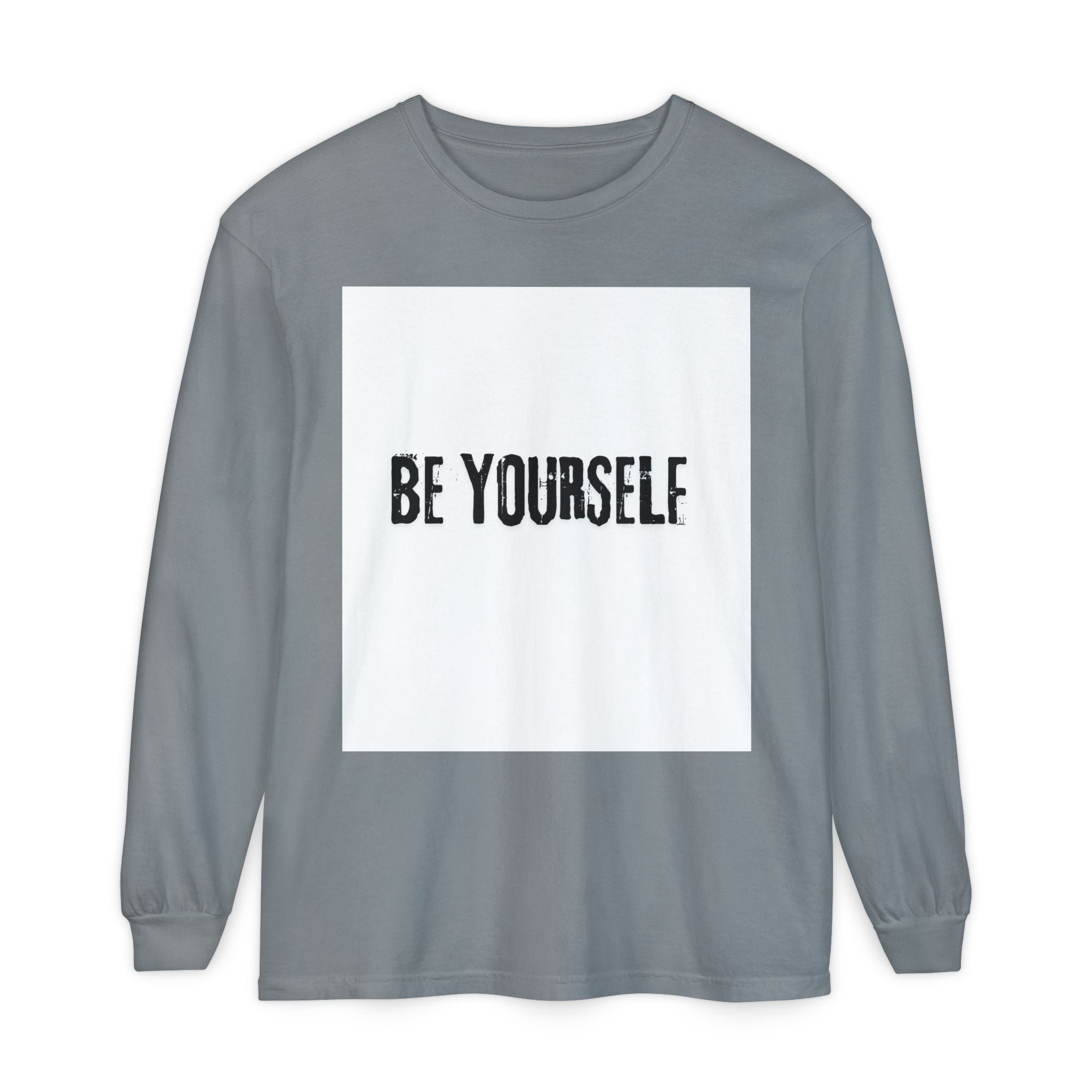 Unisex Long Sleeve Tee - "Be Yourself" - Inspirational Shirt, Gift for Friends, Casual Wear, Motivational Apparel, Everyday Style