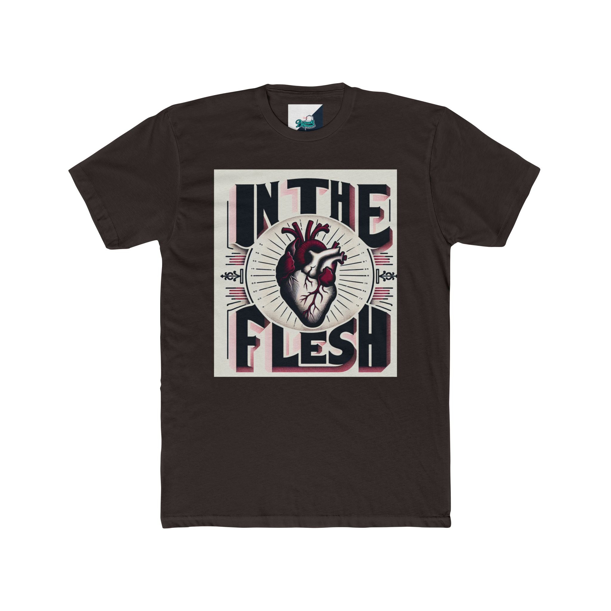 Graphic Heart Print Unisex Cotton Crew Tee - Casual Wear, Heart Theme, Gift for Him, Gift for Her, Music Lovers, Unique Style