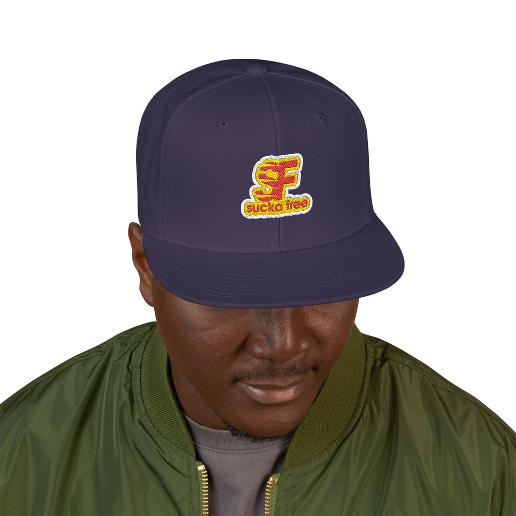 Embroidered Floral Letter 'E' Snapback Hat — Floral Initial Cap