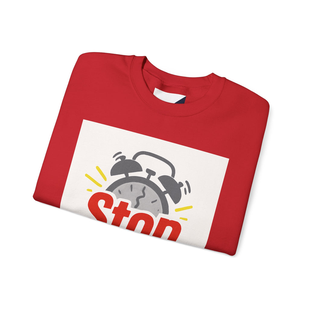 Motivational Crewneck Sweatshirt: Stop Procrastinating, Cozy Gift for Students, Casual Wear, Quarantine Comfort, Relaxed Fit