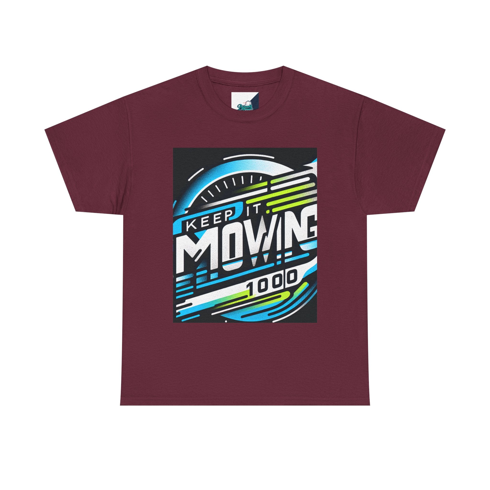 Keep It Moving Unisex Heavy Cotton Tee | Motivational Graphic Shirt for Fitness Lovers, Casual Wear, Gift Idea, Workout Apparel, Team Spirit