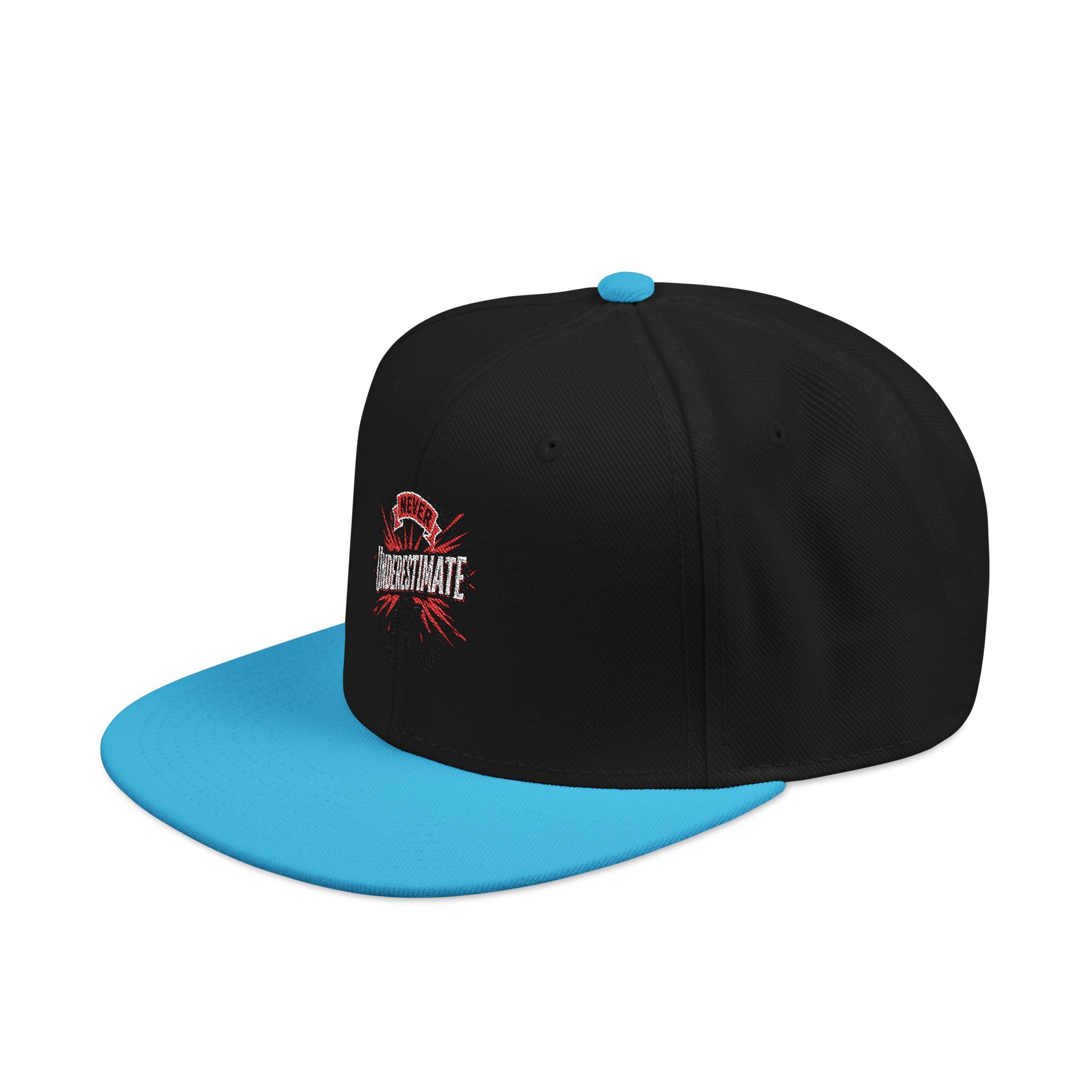 Embroidered Skull & Roses Snapback Hat