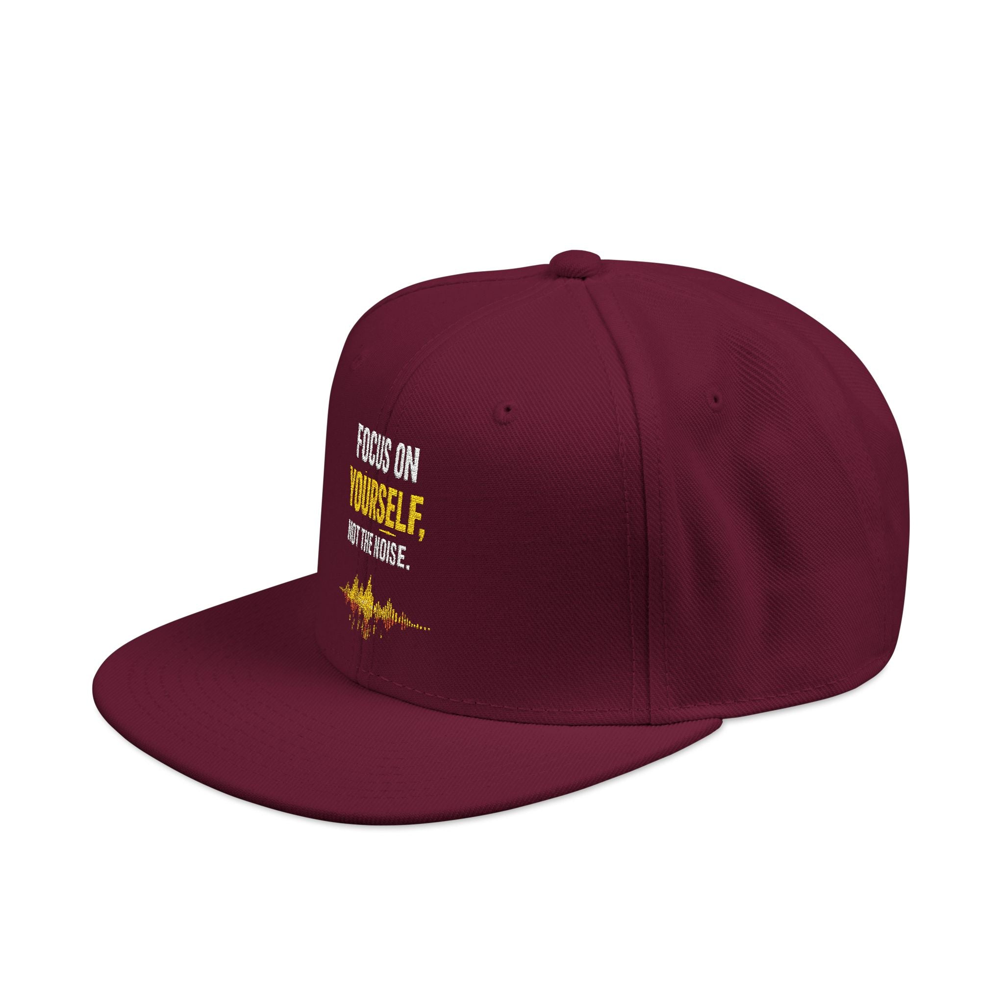 Embroidered Motivational Snapback Hat - 'Focus on Progress' Streetwear Cap