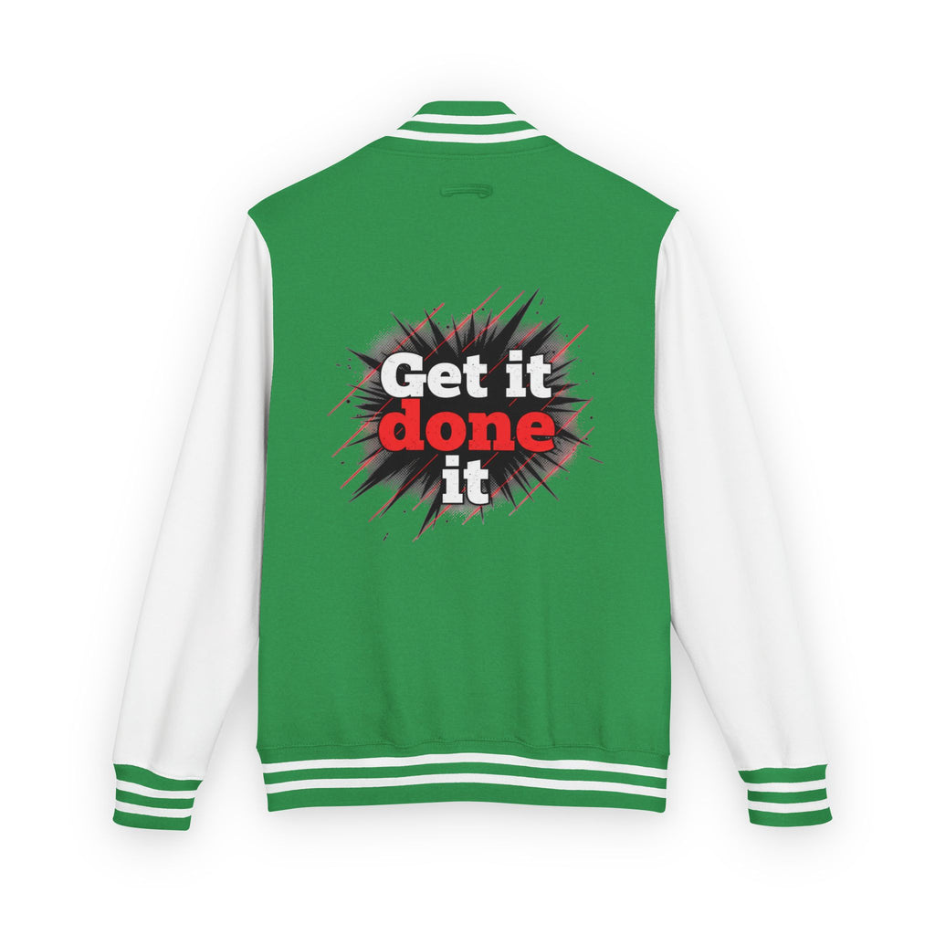 Get It Done Letterman Jacket — Motivational Varsity Bomber