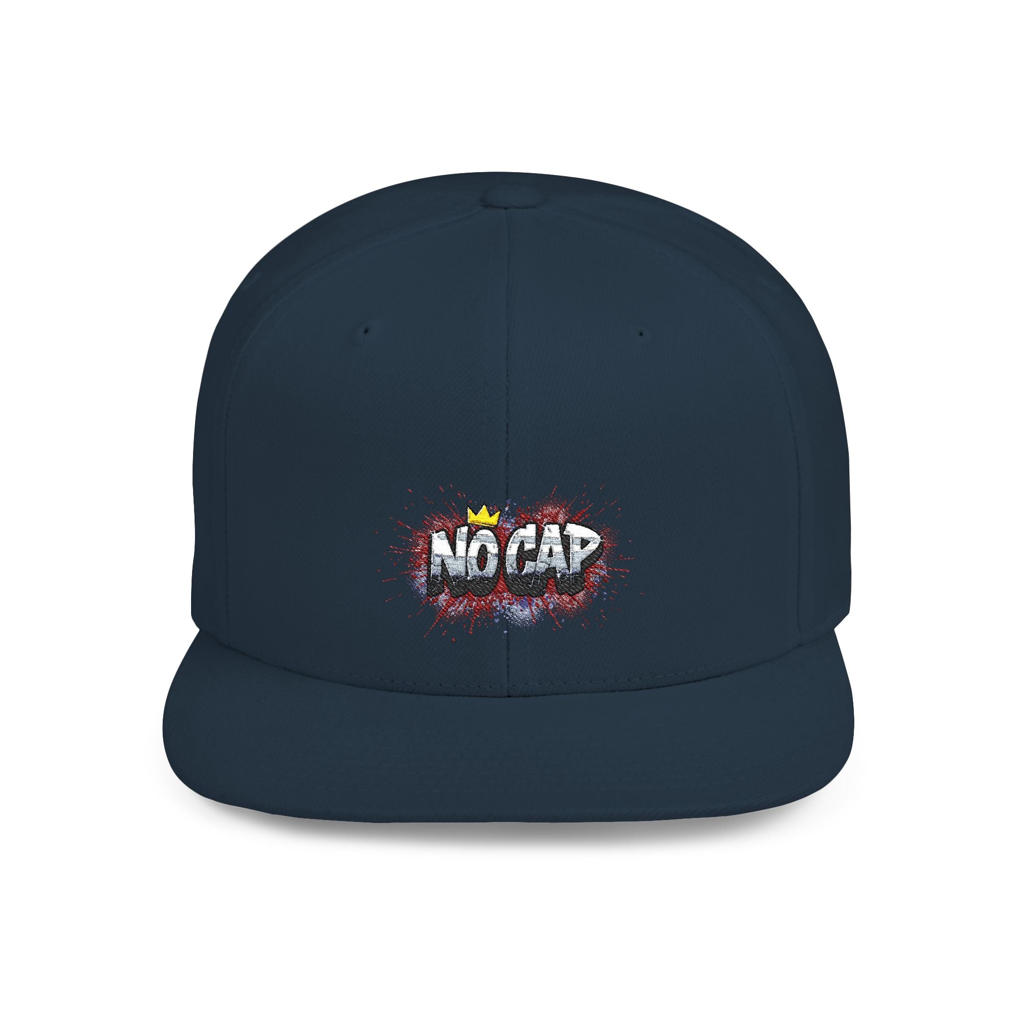 Snapback Hat — 'No Cap' Graffiti Crown Streetwear Baseball Hat