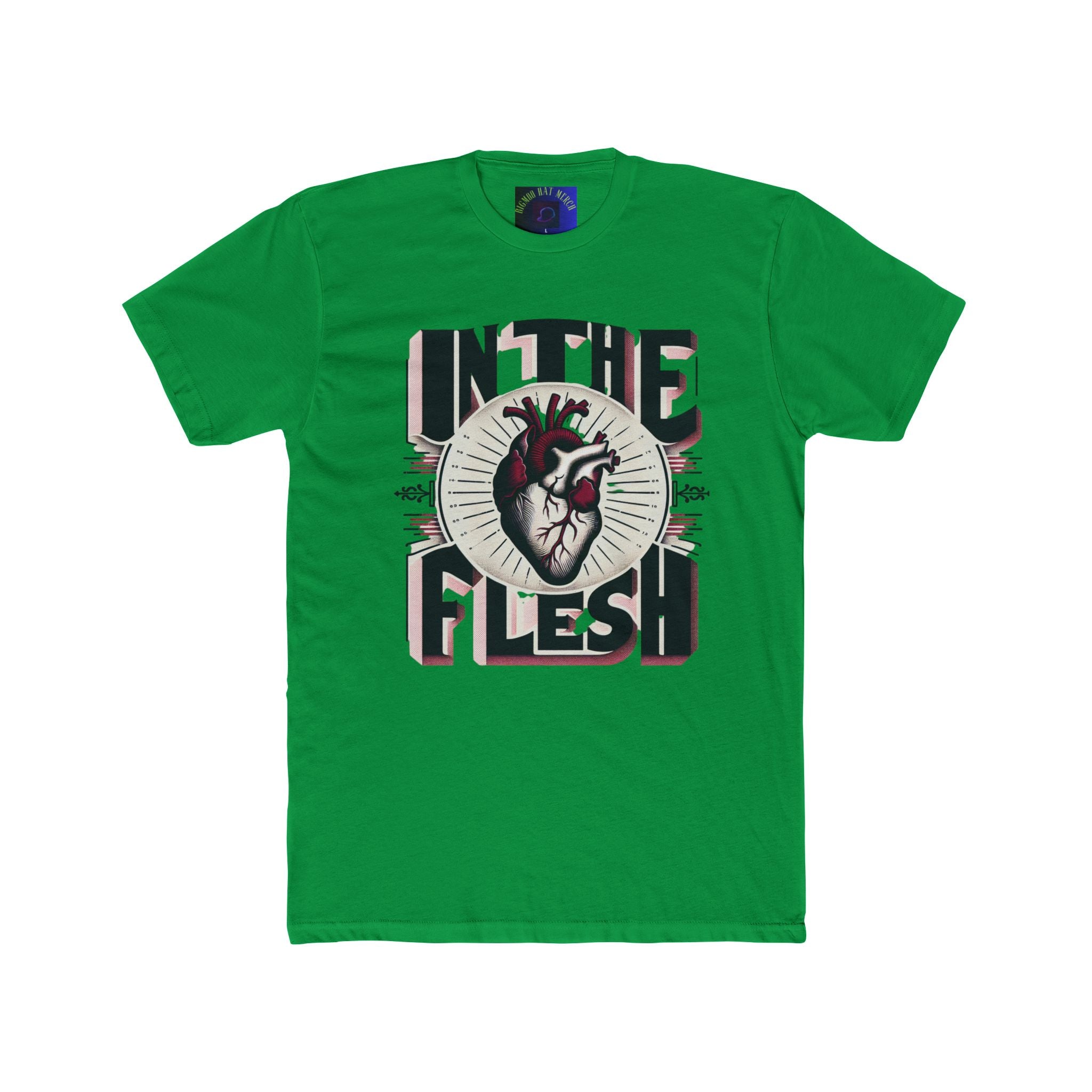 Graphic Heart Print Unisex Cotton Crew Tee - Casual Wear, Heart Theme, Gift for Him, Gift for Her, Music Lovers, Unique Style