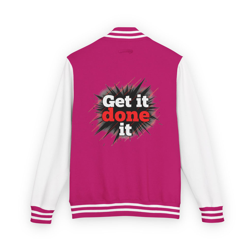 Get It Done Letterman Jacket — Motivational Varsity Bomber