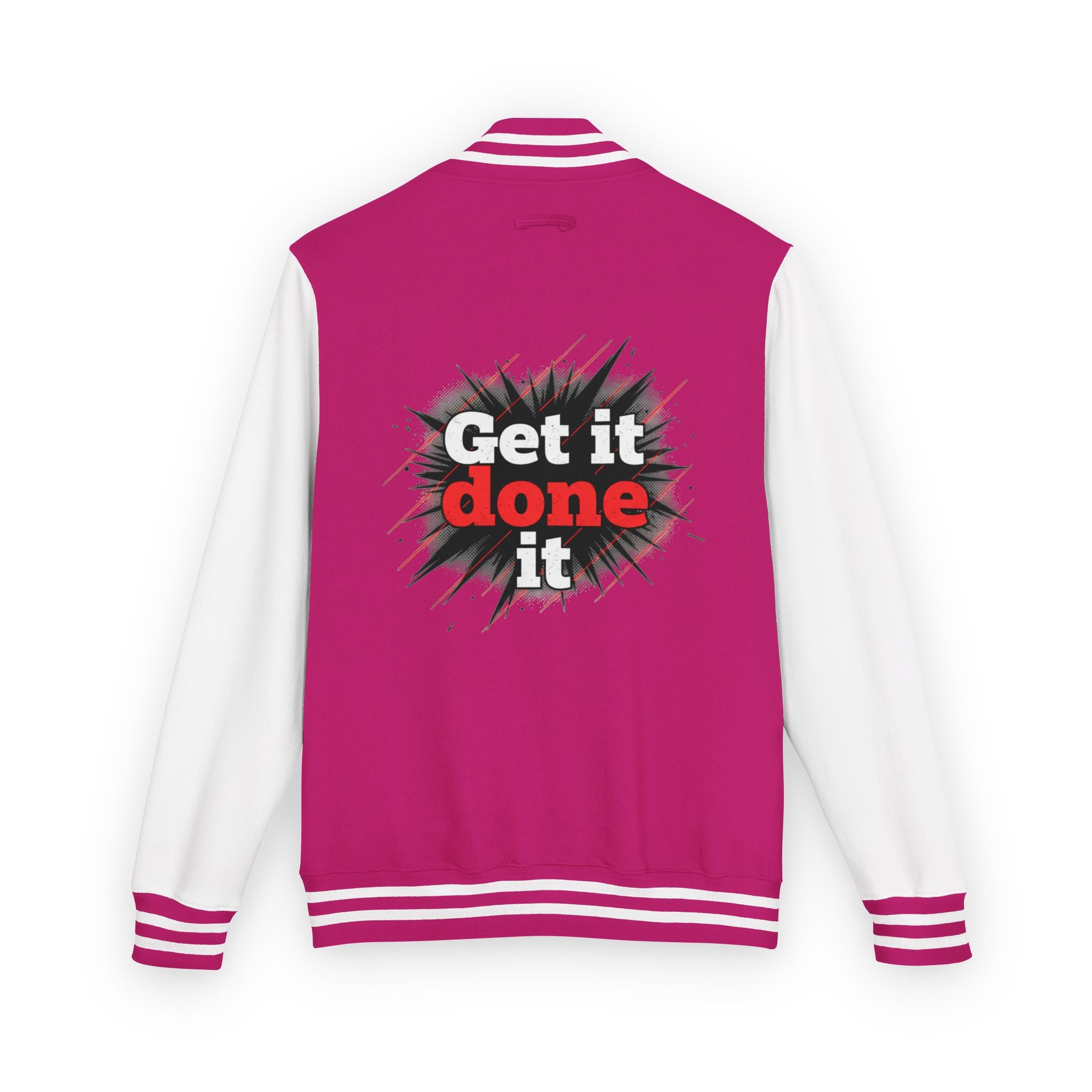 Get It Done Letterman Jacket — Motivational Varsity Bomber