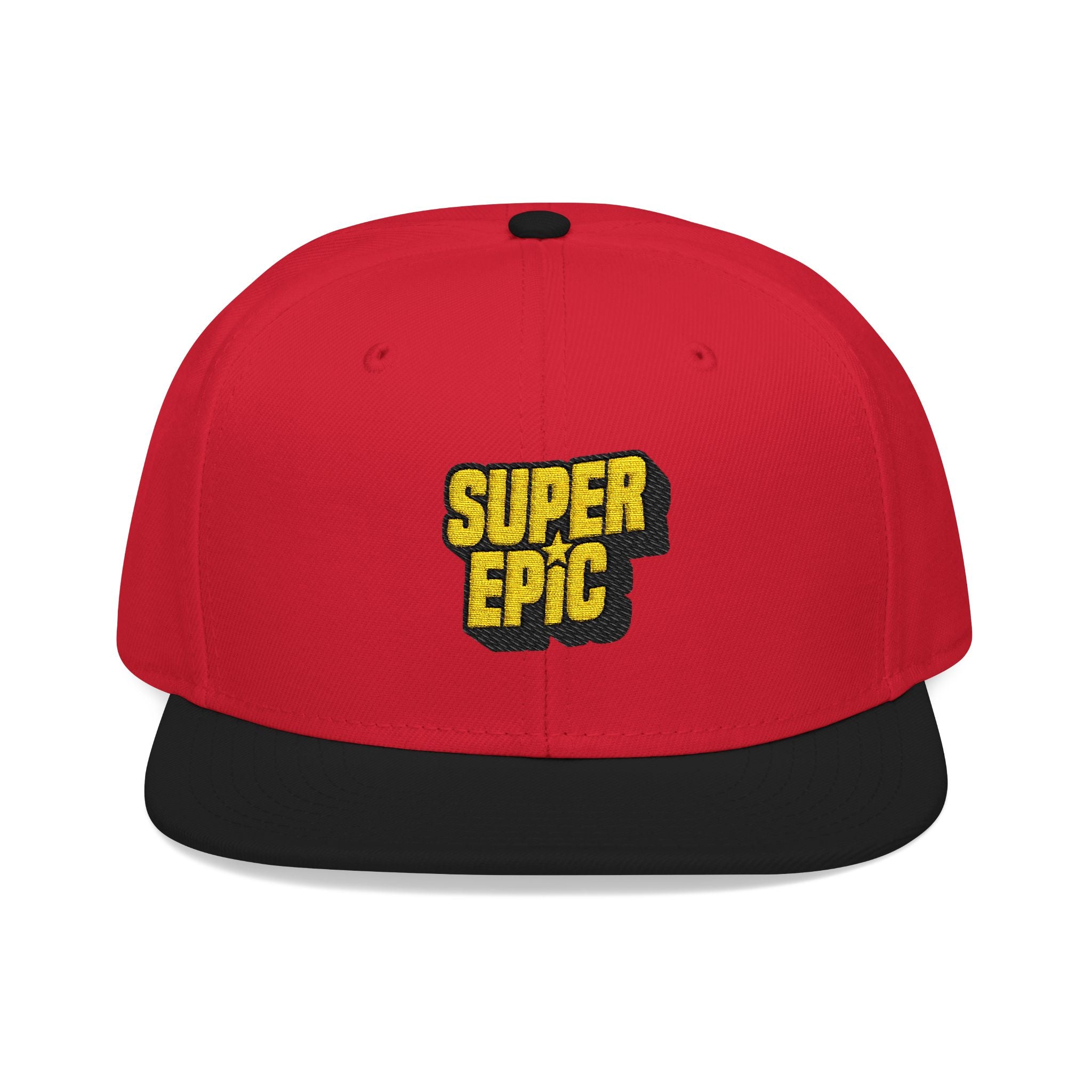 Snapback Hat — Yellow Pixelated 'SUPER OG' Embroidered Streetwear Cap