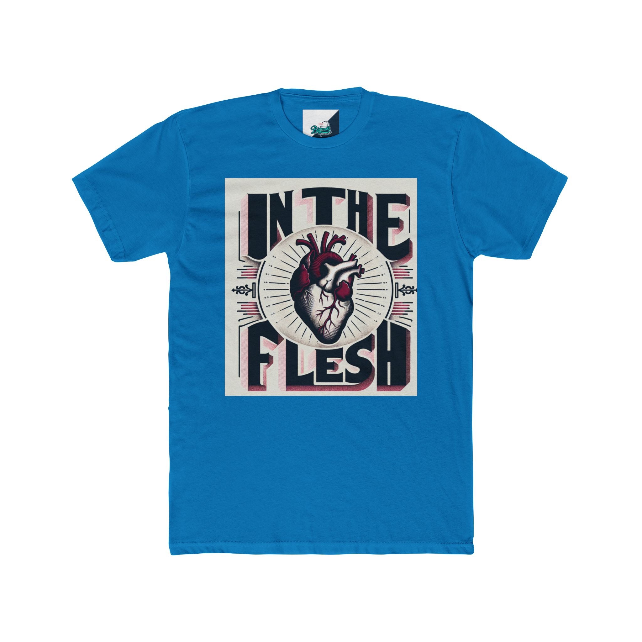 Graphic Heart Print Unisex Cotton Crew Tee - Casual Wear, Heart Theme, Gift for Him, Gift for Her, Music Lovers, Unique Style
