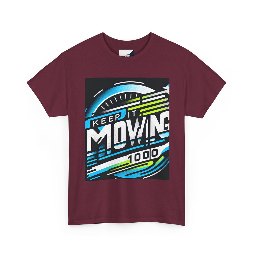 Keep It Moving Unisex Heavy Cotton Tee | Motivational Graphic Shirt for Fitness Lovers, Casual Wear, Gift Idea, Workout Apparel, Team Spirit