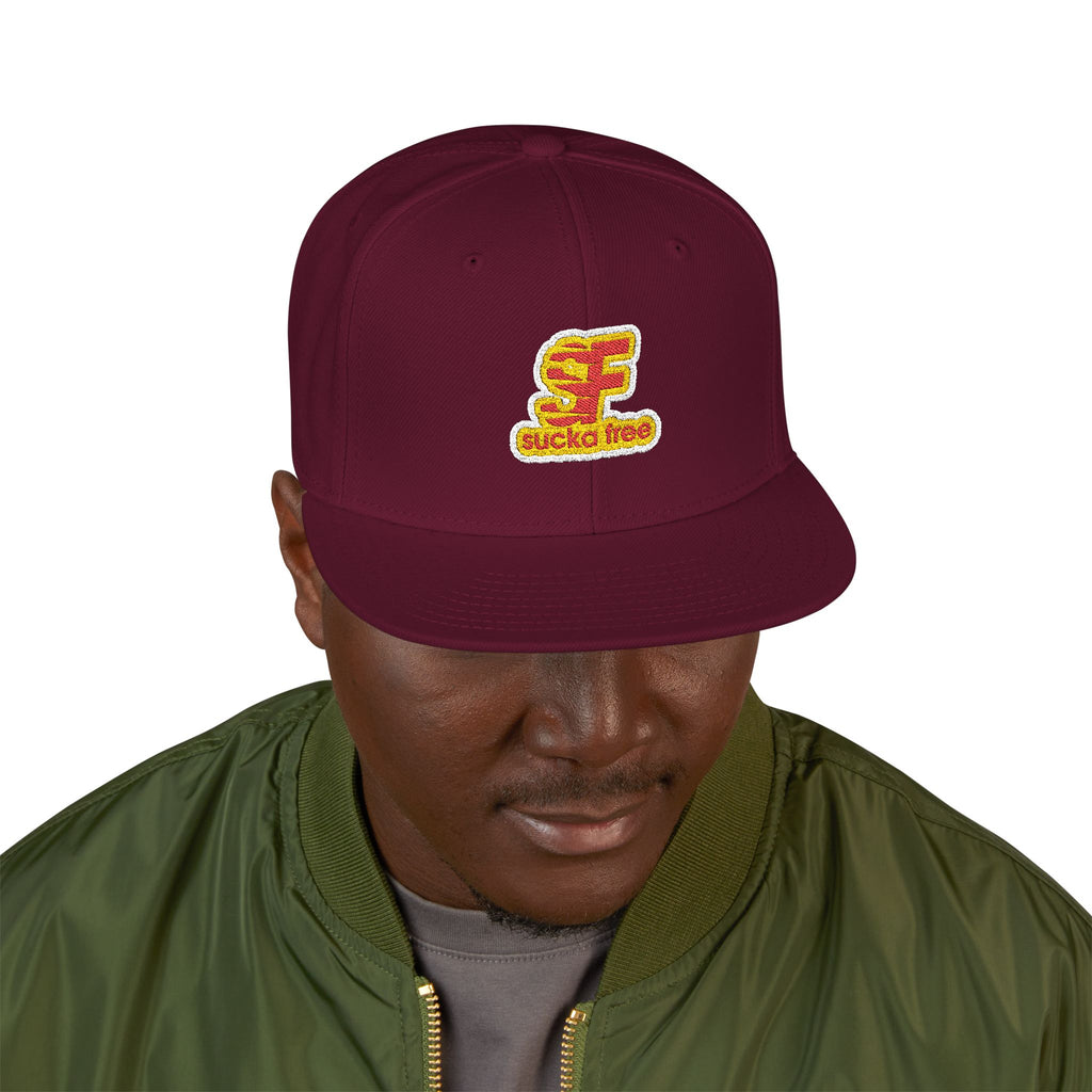 Embroidered Floral Letter 'E' Snapback Hat — Floral Initial Cap