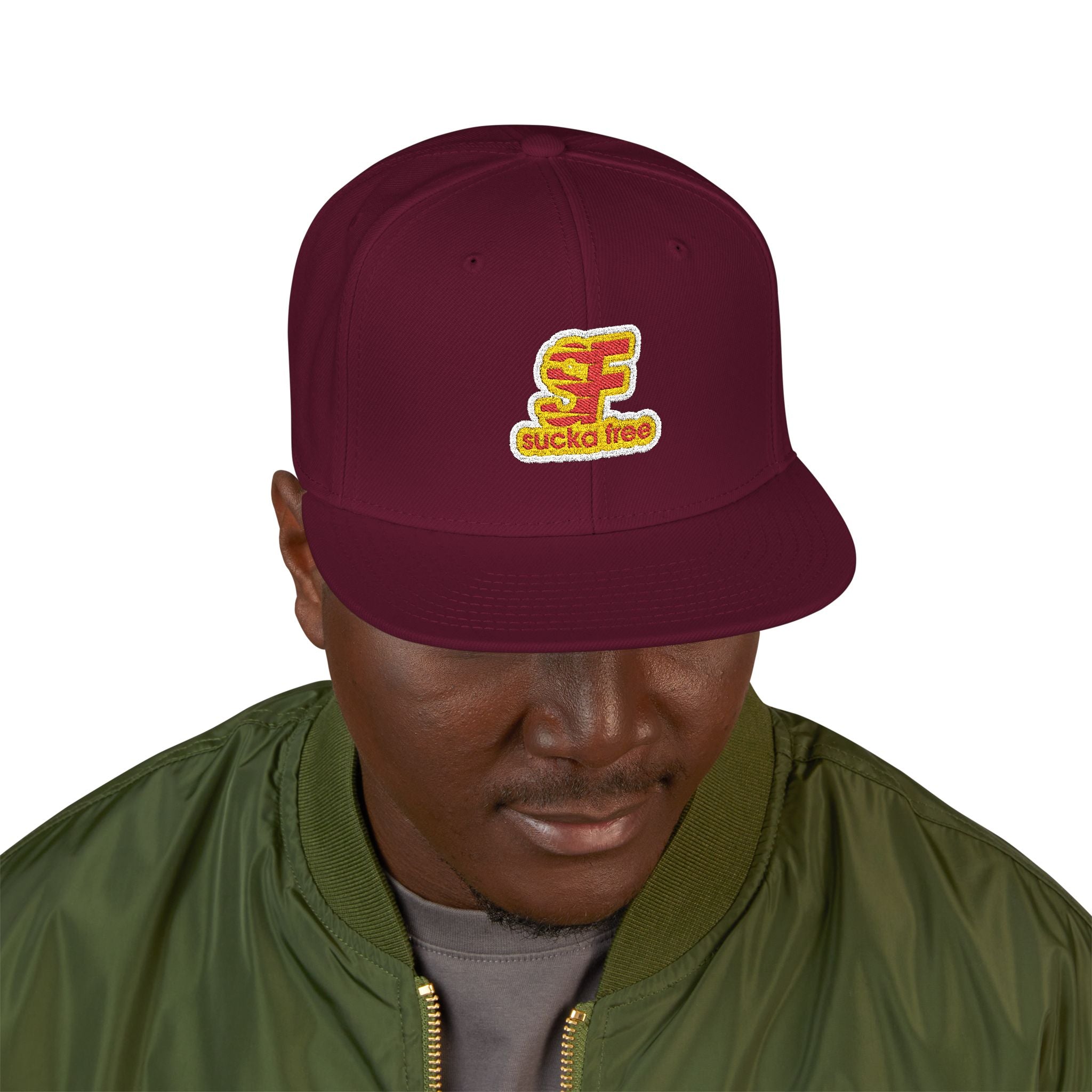 Embroidered Floral Letter 'E' Snapback Hat — Floral Initial Cap