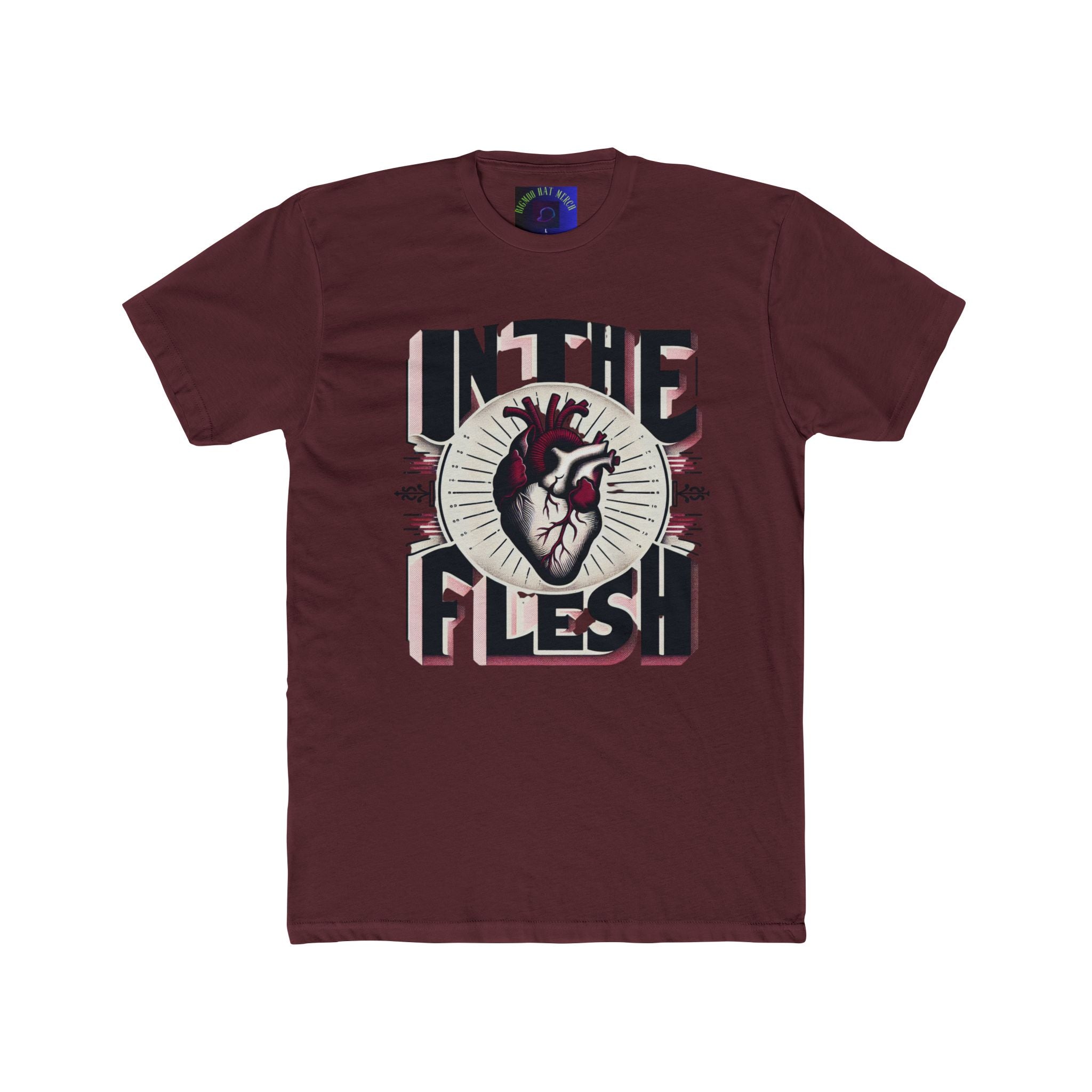 Graphic Heart Print Unisex Cotton Crew Tee - Casual Wear, Heart Theme, Gift for Him, Gift for Her, Music Lovers, Unique Style