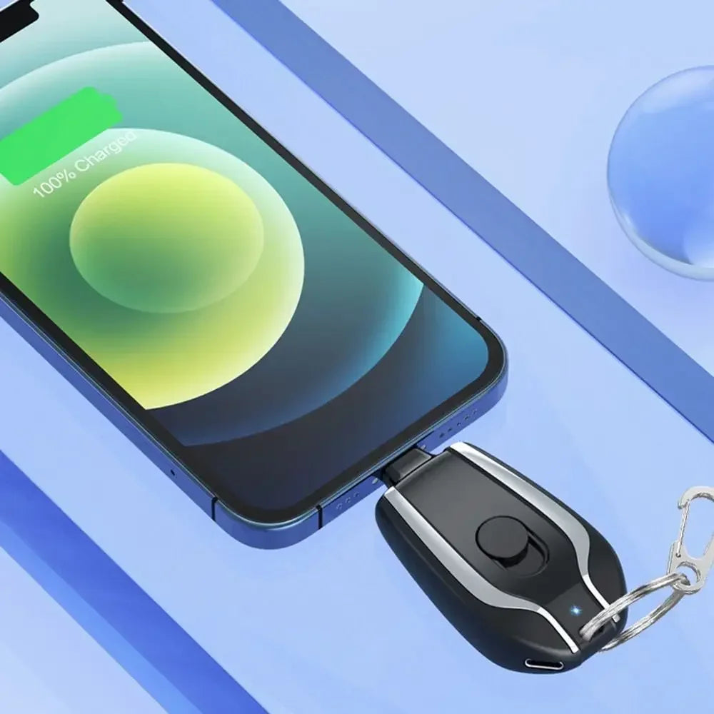 Portable Power Bank 1500mAh Mini Keychain For Android Emergency Charger Portable Charger